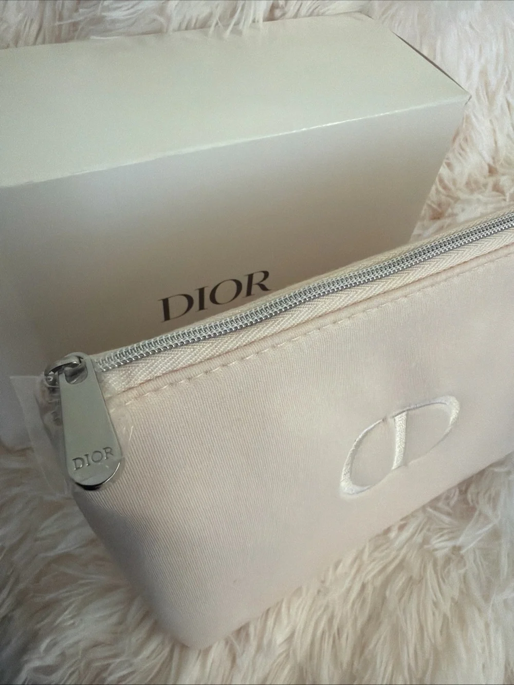Dior Blush Pink CD Logo Cosmetic Pouch